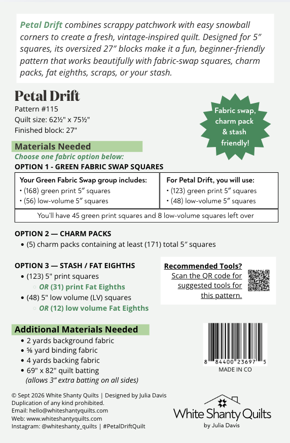 Petal Drift PDF quilt pattern - Automatic Download